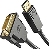 KabelDirekt – Câble adaptateur DisplayPort-DVI – 2 m (DVI Dual Link/DVI-D 24+1, DisplayPort Dual-Mode/DP++, 1080p/Full HD à 60 Hz, câble ...