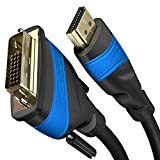 KabelDirekt – Câble adaptateur HDMI-DVI – 0,5 m (bidirectionnel, DVI-D 24+1/HDMI High Speed, 1080p/Full HD, câble vidéo numérique, pour relier ...