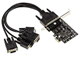 KALEA-INFORMATIQUE - Carte Controleur PCI Express (PCIE) Série RS232 4 Ports SUR PIEUVRE- Chipset ASIX MOSCHIP 99100 - WINDOWS 95, ...