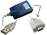 KALEA INFORMATIQUE © - Convertisseur USB vers Serie RS232 - avec Cordon Null Modem/croisé - Prise terminale Femelle DB9