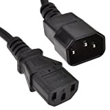 kenable Câble d'extension d'alimentation IEC mâle vers femelle UPS C14 vers C13 Noir 1,5 m
