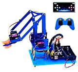 KEYESTUDIO Kit Bras Robotique 4 Axes Rotation à 180 Degrés Servo Commande Kit de Robot Programmable pour Arduino UNO IDE