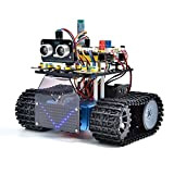 KEYESTUDIO Kit de réservoir de Robot Intelligent Compatible avec Le kit de Construction électronique Arduino IDE avec UNO R3, Robot ...