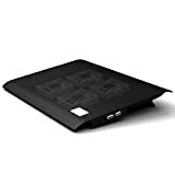 Kiki Notebook Cooler Laptop Cooler Cooling Pad Mat 12" - 14" Pouces Ultra Slim USB Portable Metal Mesh Powered Borderless ...