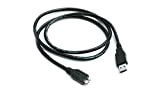 Kingfisher Technology 1m USB Data Synch and Charger Power Black Cable Lead Adaptor (22AWG) for Seagate Backup Plus Fast STDA4000200 ...