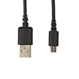 Kingfisher Technology 2 m chargeur USB de 5 V 2 A PC Noir câble d'alimentation Lead Adaptor (22awg) pour Photive Hydra Ph-btw55 enceinte Bluetooth