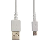 Kingfisher Technology 90cm USB 5V 2A PC White Charger Power Cable Lead Adaptor (22AWG) for Logitech UE Roll 2 Bluetooth ...