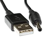 Kingfisher Technology – Câble d'alimentation de chargement USB 90 cm (22 AWG) compatible avec tondeuse Wahl 9854L Noir