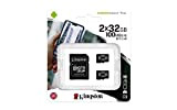 Kingston Canvas Select Plus Carte MIcro SD SDCS2/32GB-2P1A Class 10 (2x cards,SD Adaptateur inclus)