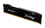 Kingston FURY Beast Black 8GB 1600MHz DDR3 CL10 Desktop Memory Single Module KF316C10BB/8