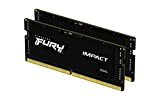 Kingston FURY Impact 64Go(2x32Go) 4800MT/s DDR5 CL38 SODIMM Mémoire d’ordinateur Portable de Gamer Kit de 2 - KF548S38IBK2-64