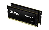 Kingston FURY Impact 8GB (2x4GB) 1600MHz DDR3 CL9 Mémoire d’ordinateur Portable Kit de 2 KF316LS9IBK2/8