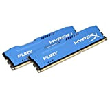 KINGSTON Lot de 2 barrettes de mémoire pour PC 8 Go DDR3-1600 PC3-12800 CL10 HyperX FURY Blue Series