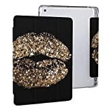 Kiss Print avec Gold Shimmer Saint Étui pour Tablette Ipad Housse De Protection IPAD 2020 （10.2in）
