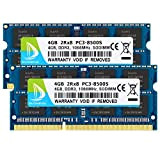 Kit DUOMEIQI 8 Go (2 X 4 Go) 2RX8 PC3-8500S DDR3 1066 MHz So-DIMM CL7 204 Broches 1,5 V Non-ECC ...