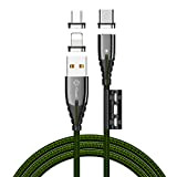 Kiwea Câble de Chargement de données USB magnétique 3 en 1 jusqu'à 480 Mbit/s / 1,2 mètres/câble de Charge Rapide ...