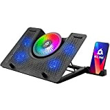 ⭐️KLIM Nova + Refroidisseur PC Portable - 11" à 19" + Éclairage RGB + Support Ordinateur Portable Gaming + Ventilateur ...