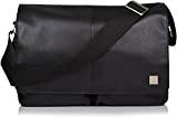 Knomo Kobe Sacoche en cuir pour ordinateur portable 16", noir