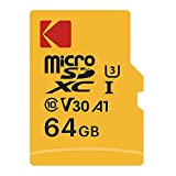 KODAK Carte mémoire microSD 64G Ultra Performance Classe 10 UHS-1 U3 V30 A1