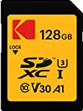 Kodak - Carte SD 128 Go UHS-I U3 V30 SDHC/XC - Carte Mémoire - Vitesse de Lecture 95MB/s Max - ...