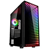 Kolink Void Rift PC Case Midi Tower Case with ARGB-Lit Front, Glass Case PC with Vertical GPU Installation Possible, Computer ...