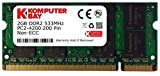 Komputerbay 2GB DDR2 533MHz PC2-4200 PC2-4300 DDR2 533 (200 PIN) SODIMM Laptop Ordinateur Portable Mémoire