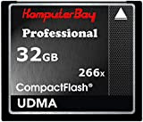 Komputerbay 32Go High Speed Compact Flash CF 266X Ultra Speed carte à haute 36 Mo/s en écriture et 37 Mo/s ...