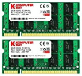 Komputerbay 4GB 2X 2GB DDR2 533MHz PC2-4200 PC2-4300 DDR2 533 (200 PIN) SODIMM mémoire d'ordinateur portable