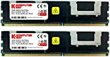 Komputerbay 8GB (2x4GB) DDR2 PC2-5300F 667 CL5 ECC Fully Buffered DIMM FB-240 (PIN) de 8 Go w / Epandage chaleur