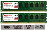 Komputerbay 8Go (2 X 4Go) DDR3 DIMM (240 broches) 1333Mhz PC3-10600/PC3-10666 9-9-9-25 1.5v