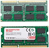 Komputerbay 8Go (2x 4Go) DDR3 SODIMM (204 pin) 1066Mhz PC3-8500 (7-7-7-20) PC portable Mémoire pour Apple Macbook Pro