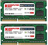 Komputerbay MACMEMORY 8GB (2x 4GB) DDR3 PC3-12800 1600MHz SODIMM 204-Pin Mémoire d'ordinateur portable pour Apple Mac