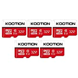 KOOTION Carte SD 32 Go Lot de 5 Carte Memoire UHS-I Vitesse jusqu'à 85 m/s,TF Micro SDHC, Micro SD Classe ...