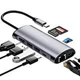 Kubager Hub USB C - Adaptateur USB C 8 en 1 avec HDMI 4K, 2 USB-A 3.1, 1 USB-C 3.1, ...
