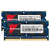 Kuesuny 8Go (2x4Go) DDR3L-1600 SODIMM PC3L 12800S DDR3L 1600MHz 4GB PC3 12800S 204-Pin CL11 1.35V d'ordinateur Portable Mémoire RAM
