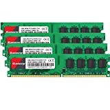 Kuesuny 8Go (4x2Go) DDR2 800MHz 2go udimm PC2-6300 PC2-6400 2go DDR2 800 (240 PIN) DIMM 1.8v Ordinateur de Bureau Mémoire ...