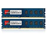 Kuesuny Lot de 2 Barrettes de mémoire RAM DDR3 1600 MHz Udimm PC3-12800 PC3-12800U 1,5 V CL11 240 Broches 2RX8 ...