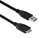 KUYiA Câble Micro B, 1FT A Mâle vers Micro B Disque Dur Cable, 5 Gbps Fil Synchronisation Compatible avec Toshiba ...