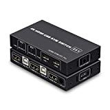 KVM HDMI 4k, Commutateur KVM USB 2 en 1 Sortie pour 2 Ordinateurs Partager Clavier Souris Moniteur 4k 30hz pour ...