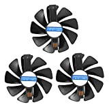 KVSERT Lot de 3 ventilateurs de refroidissement de carte vidéo CF1015H12D DC12V pour Sapphire NITRO RX480 8G RX 470 4G ...
