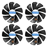 KVSERT Lot de 4 ventilateurs de refroidissement CF1015H12D DC12V pour carte vidéo Sapphire NITRO RX480 8G RX 470 4G GDDR5 ...