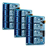 kwmobile 3X Module de Relais 4 canaux - Lot de modules 5V - Carte avec optocoupleur pour microcontrôleur Compatible Arduino ...