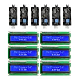 KYYKA Lot de 6 adaptateurs LCD 1602 (avec IIC), rétroéclairage LCD et interface série IIC/I2C/TWI LCD compatible avec Arduino R3 ...