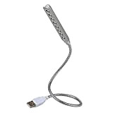 Lampe LED USB Flexible Puissante avec 8 DEL / se branche sur le port USB de votre PC ou Mac ...