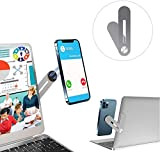 Laptop Phone Holder, Adjustable Laptop Side Mount Clip,Magnetic Cellphone Mount,Enjoying Dual Screen at The Same Time Improve Office Efficiency
