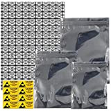 Larcenciel Sacs Antistatiques Sac de Protection ESD avec étiquettes, 55 Pc Tailles Mixtes Open Top Grands Sacs Antistatiques en PVC ...