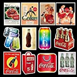 Later Coca-Cola Lot de 50 autocollants pour bagages, skateboard, guitare, chariot, voiture