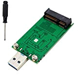 LEAGY Adaptateur mSATA SSD vers USB 3.0, mini SATA - À utiliser comme disque dur externe/disque dur externe 50 mm ...