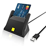 Lecteur Carte Identité Belge-Lecteur Carte a Puce USB-Aucun Pilote Requis-LED d'état d'alimentation-Prend en Charge les Cartes à Puce/CAC/Carte D'identité à ...