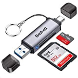 Lecteur de Carte SD/Micro SD, Beikell USB C Lecteur de Carte Mémoire OTG USB 3.0 Adaptateur Carte SD Micro SD ...